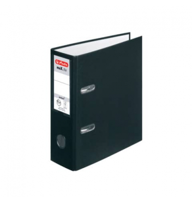 Ordner maX.file protect 10842300, A5 80mm breit PP vollfarbig schwarz