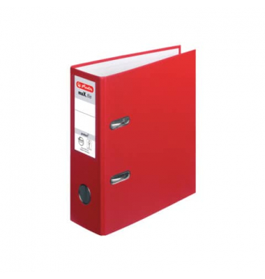 Ordner maX.file protect 10842318, A5 hoch 75mm breit Kunststoff vollfarbig rot