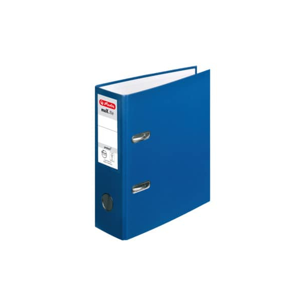 10 Stück Herlitz Ordner maX.file protect 10842326, A5 80mm breit PP vollfarbig blau 4008110313825 Herlitz