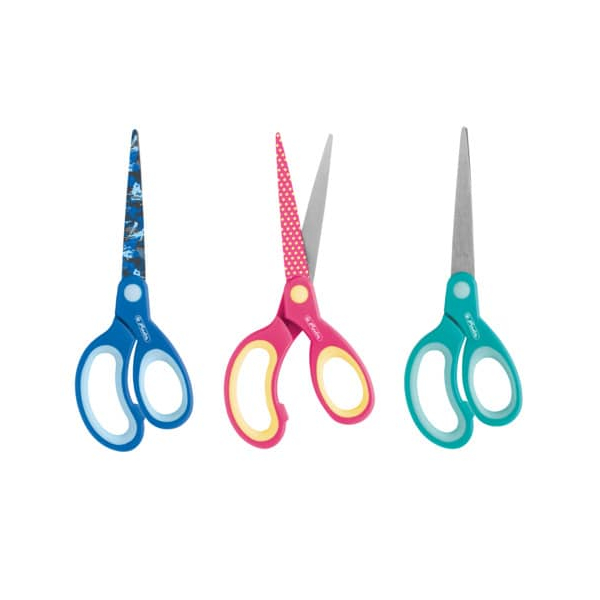 5 Stück Herlitz Bastelschere Design spitz,, 17,2cm, Linkshänder, farbig sortiert 4008110337319 Herlitz