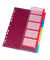 Kunststoffregister Register 10913689, 1 bis 5, A4, 0,18 mm, farbige Taben, 5-teilig