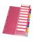 Kunststoffregister Register 10913929, 1 bis 10, A4, 0,18mm, farbige Taben, 10-teilig