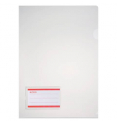 Sichthüllen 10913804 mit Beschriftungsfenster, A4, transluzent glatt, oben & rechts offen, 