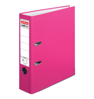 Ordner maX.file protect 11053683, A4 80mm breit PP vollfarbig pink