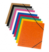 Eckspannmappe easy orga 11166816, A4 je 1x orange/gelb/grün/rot/blau/weiß/pink/grau/schwarz/braun Karton 355g