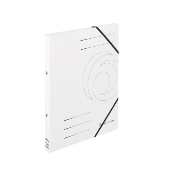 5 Stück Herlitz Ringbuch easy orga Herlitz Logo 300003162, A4 2 Ringe 14mm Ring-Ø Karton weiß 4008110451336 Herlitz