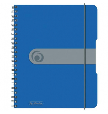 Notizbuch 11293750, easy orga, blau, A5, kariert, 80g, 80 Blatt / 160 Seiten