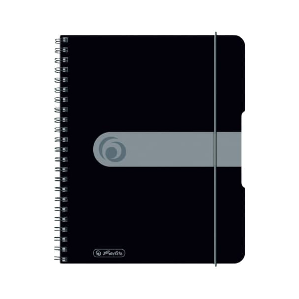2 Stück Herlitz Notizbuch 11293768, easy orga, schwarz, A5, kariert, 80g, 80 Blatt / 160 Seiten 4008110464831 Herlitz