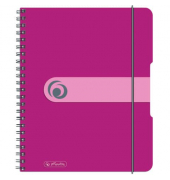 Notizbuch 11293776, pink, A5, kariert, 80g, 80 Blatt / 160 Seiten