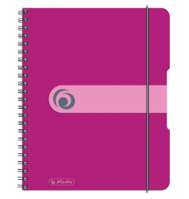 Notizbuch 11293776, easy orga, pink, A5, kariert, 80g, 80 Blatt / 160 Seiten