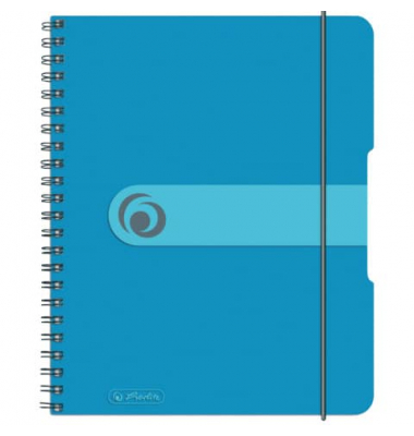 Notizbuch 11293800, blau, A5, kariert, 80g, 80 Blatt / 160 Seiten
