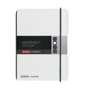 Notizbuch 11361409, my.book flex, transparent, A6, kariert, 70g, 40 Blatt / 80 Seiten