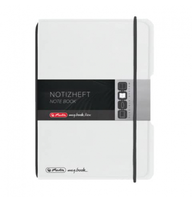 Notizbuch 11361409, my.book flex, transparent, A6, kariert, 70g, 40 Blatt / 80 Seiten
