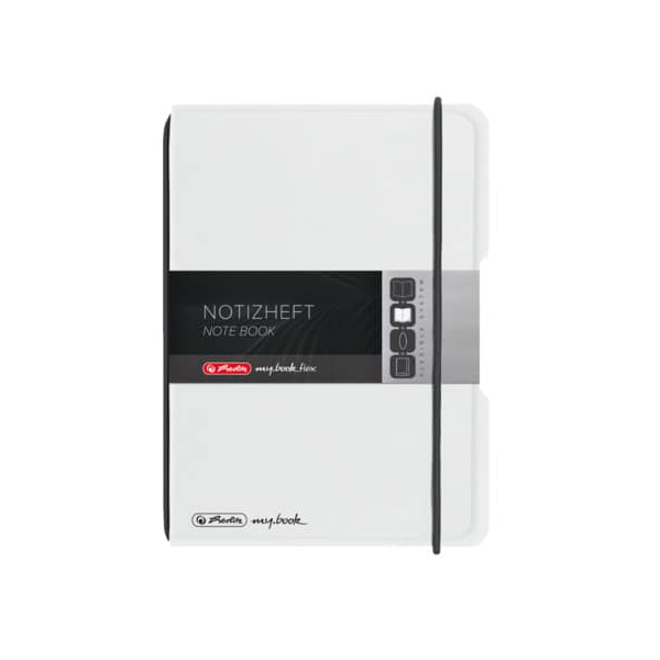 5 Stück Herlitz Notizbuch 11361409, my.book flex, transparent, A6, kariert, 70g, 40 Blatt / 80 Seiten 4008110491349 Herlitz