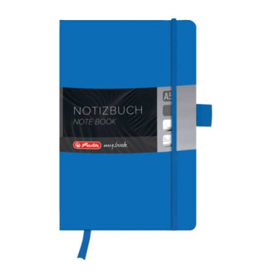 Notizbuch 11369097, my.book, blau, A5, kariert, 80g, 96 Blatt / 192 Seiten