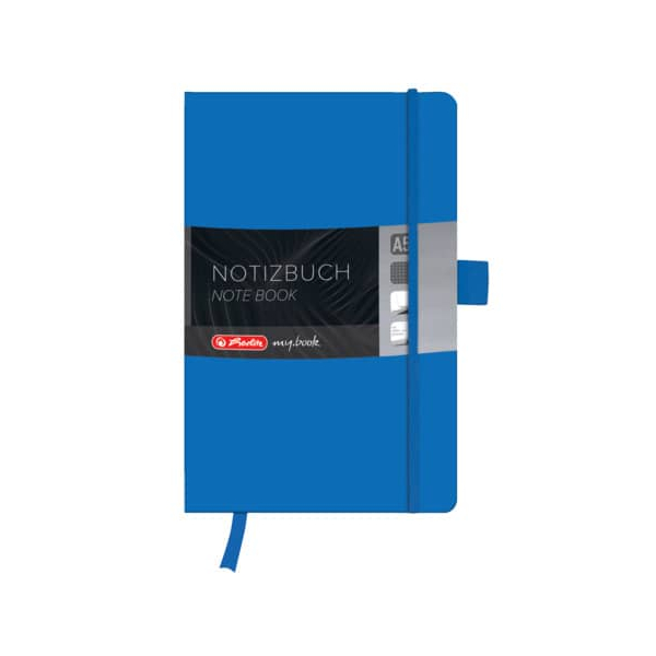 4008110498775 - Notizbuch 11369097 blau A5 kariert 80g 96 Blatt   192 Seiten 4008110498775 Herlitz