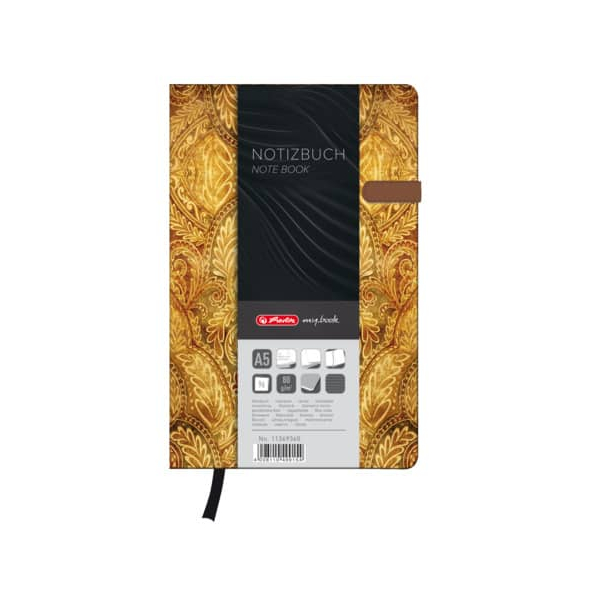 4008110499154 - Notizbuch 11369360 gelb A5 liniert 80g 96 Blatt   192 Seiten 4008110499154 Herlitz