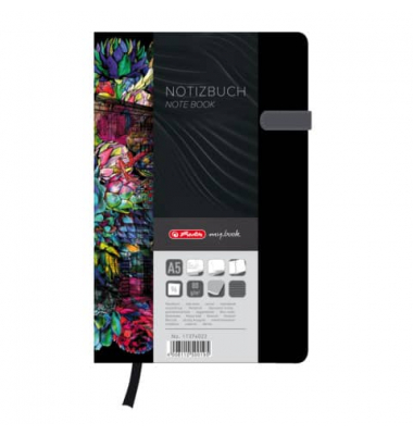 Notizbuch 11374022, my.book, schwarz, A5, liniert, 80g, 96 Blatt / 192 Seiten
