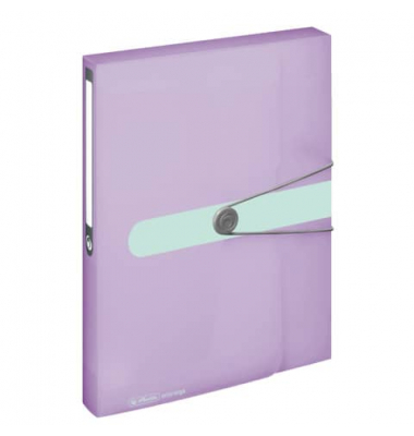 Heftbox easy orga 11408994, A4 transparent flieder, 4cm F&uuml;llh&ouml;he, Polypropylen (PP)