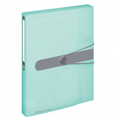 Heftbox easy orga 11409000, A4 transparent minze, 4cm Füllhöhe, Polypropylen (PP)