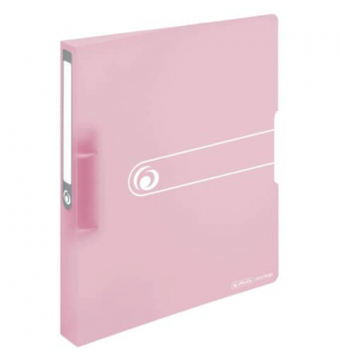 Ringbuch EasyOrgaToGo Herlitz Logo 11409026, A4 2 Ringe 25mm Ring-&Oslash; Polypropylen (PP) rosa-transparent