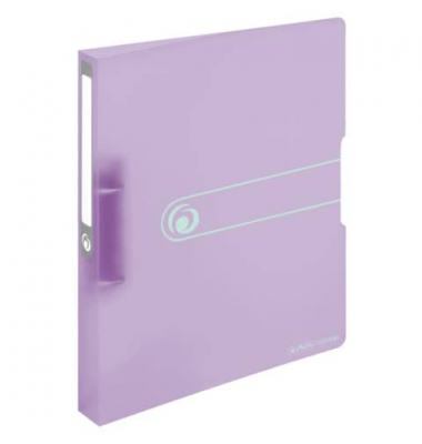 Ringbuch EasyOrgaToGo Herlitz Logo 11409034, A4 2 Ringe 25mm Ring-&Oslash; Polypropylen (PP) lila-transparent