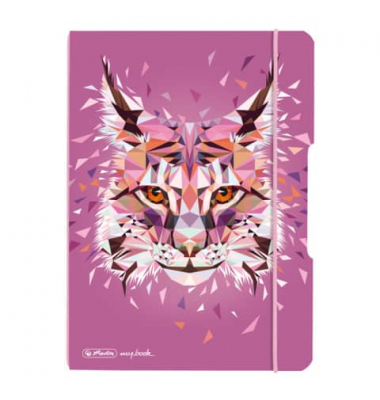 Notizbuch 50027293, my.book flex, pink, A5, punktkariert, 80g, 40 Blatt / 80 Seiten
