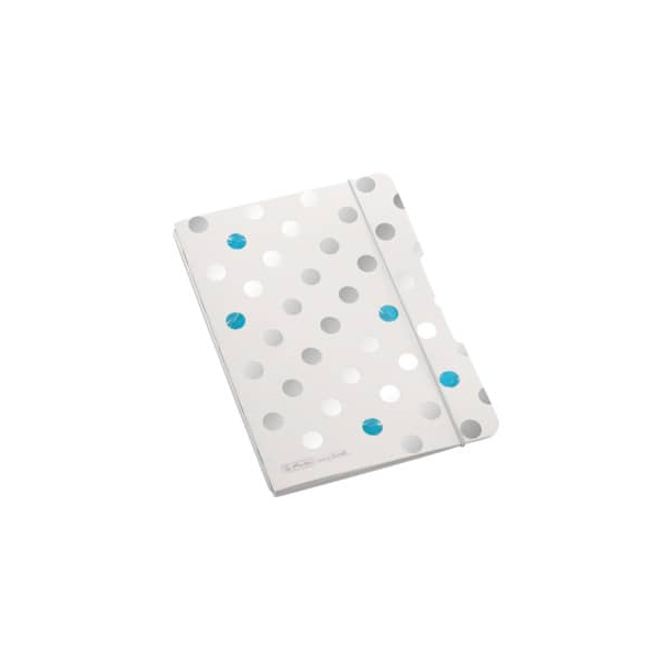 5 Stück Herlitz Notizbuch 50027439, Frozen Glam, weiß, A5, punktkariert, 80g, 40 Blatt / 80 Seiten 4008110586892 Herlitz