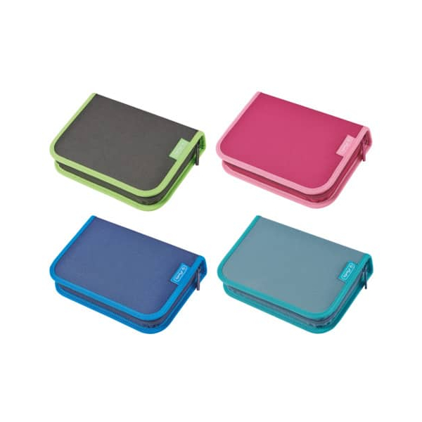 herlitz Schüleretui bebag aus Polyester Maße (B)203 x (T)140 x (H)35 mm mit 2 Klappen 25-teilig - 1 Stück (11438496)