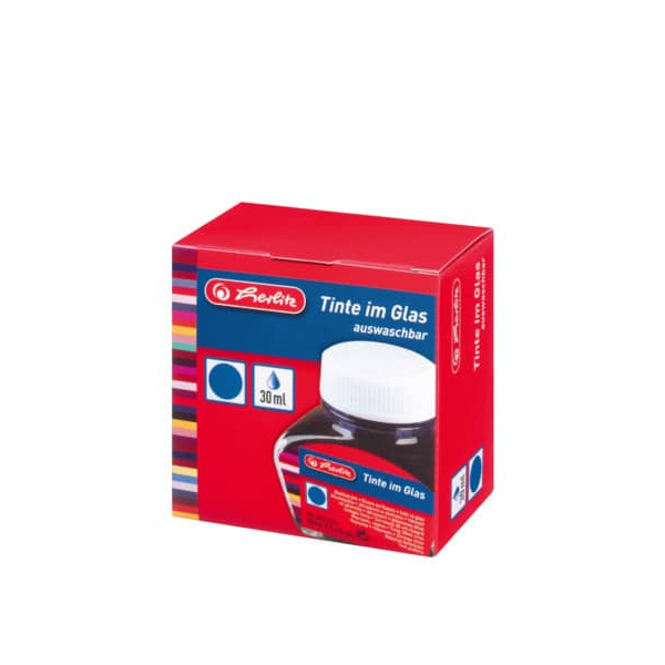 12 Stück Herlitz Tintenglas 30ml blau 4008118022156 Herlitz 30 Milliliter