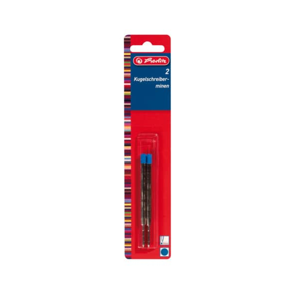 10 Stück Herlitz Kugelschreibermine 8608804, blau, 0,7mm, Großraummine 4008118608800 Herlitz 2 Stück