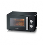 SEVERIN MW 7762 Mikrowelle 800 Watt schwarz, edelstahl