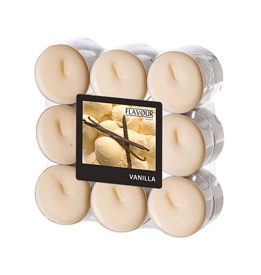 Teelichter FLAVOUR 96912 creme Ø 37,5mm ca. 4 Stunden Brenndauer