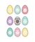 Schmucketikett buntes Eierset