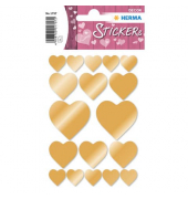 Schmucketikett Decor Herzen gold