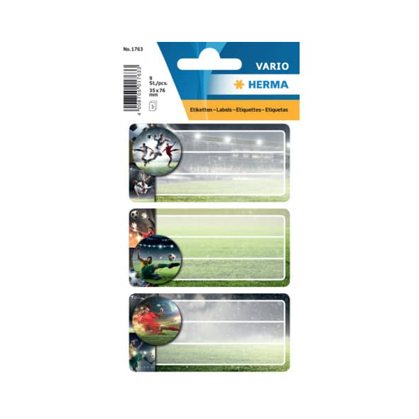 10 Stück Herma Buchschild Football 4008705017633 Herma 9 Stück
