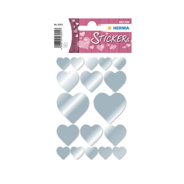10 Stück Herma Schmucketikette Decor silber 4008705030557 Herma 54 Stück