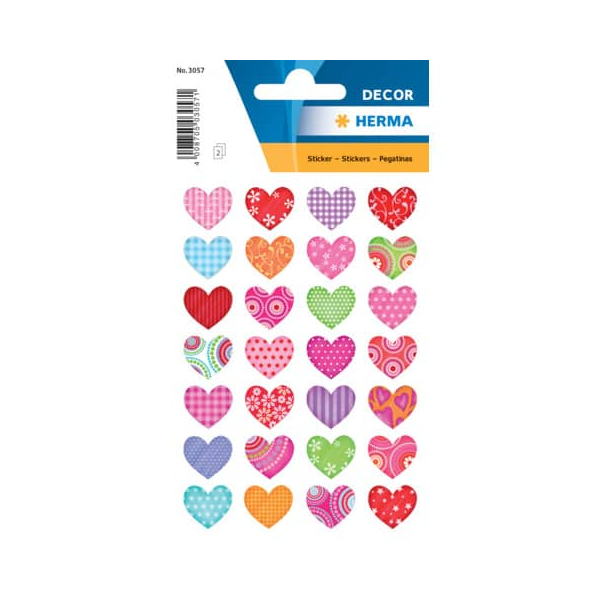 10 Stück Herma 3057 Herzen bunt 4008705030571 Herma 84 Stück