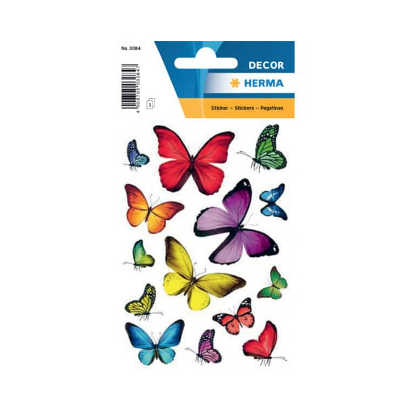 10 x Herma Schmucketiketten Dekor Schmetterlingsvielfalt 3 Blatt/42 St