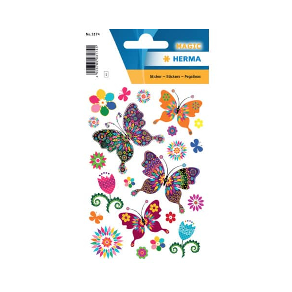 10 Stück Herma Sticker Magic Schmetterlingsvielfalt 4008705031745 Herma 22 Stück