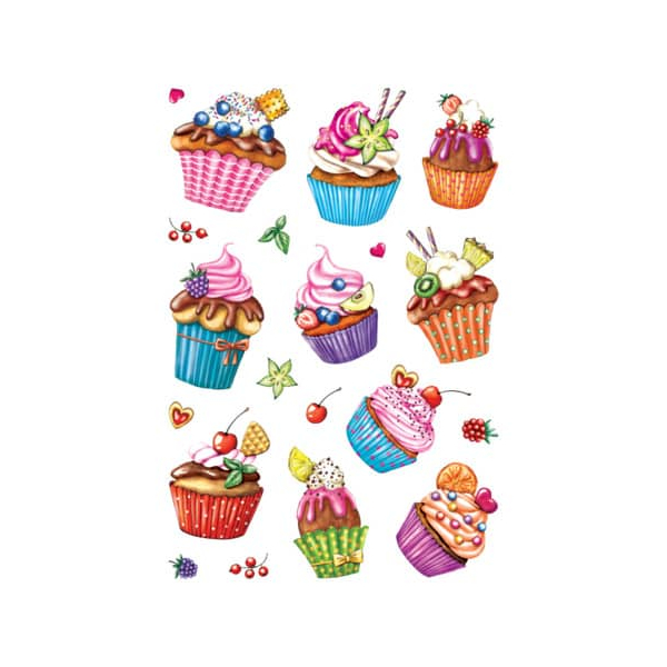 10 Stück Herma Schmucketikett Cupcakes 4008705033879 Herma 20 Stück