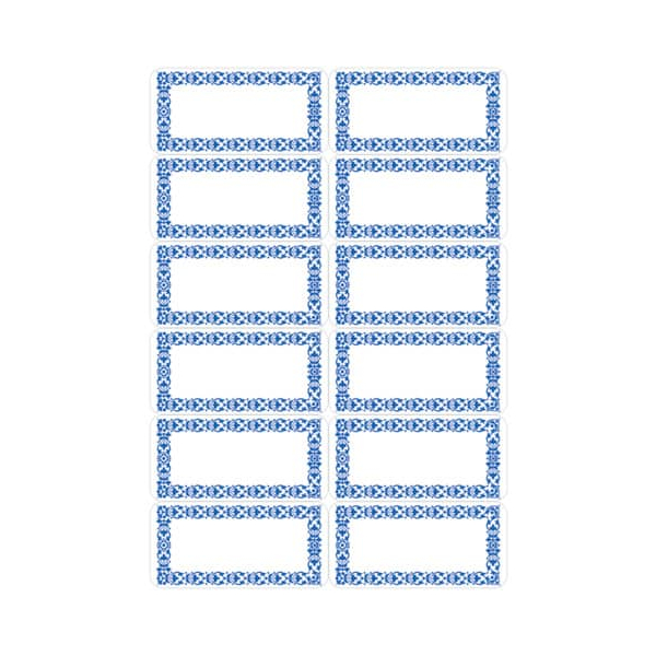 10 Stück Herma 3742 blaue Umrandung 4008705037426 Herma 48 Stück