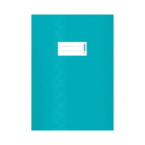 4008705074568 - HERMA Heftumschlag mit Baststruktur türkis Kunststoff DIN A4