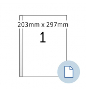 Etiketten 8401, weiß 203x297mm, rechteckig, 