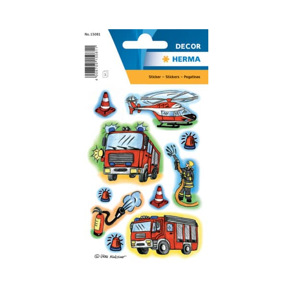 10 Stück Herma Schmucketikette Decor Feuerwehr 4008705150811 Herma 30 Stück