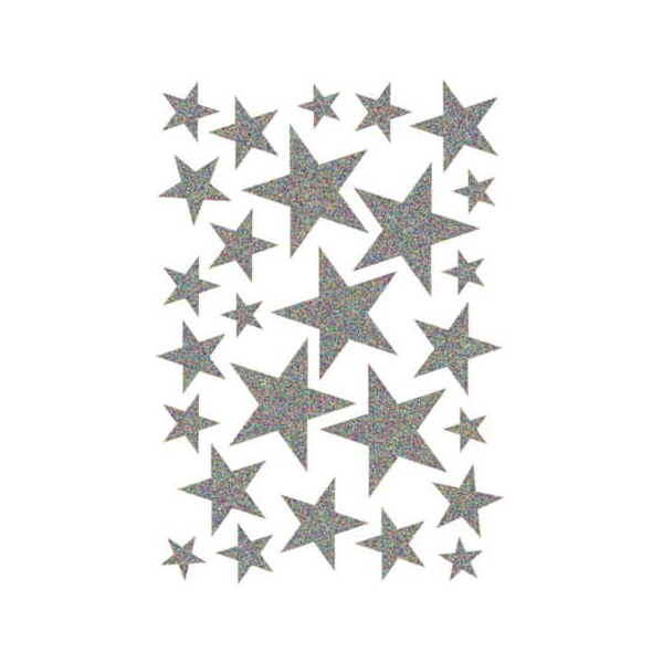 10 Stück Herma 15128 Sticker MAGIC Sterne - silber, glittery 4008705151283 Herma 27 Stück