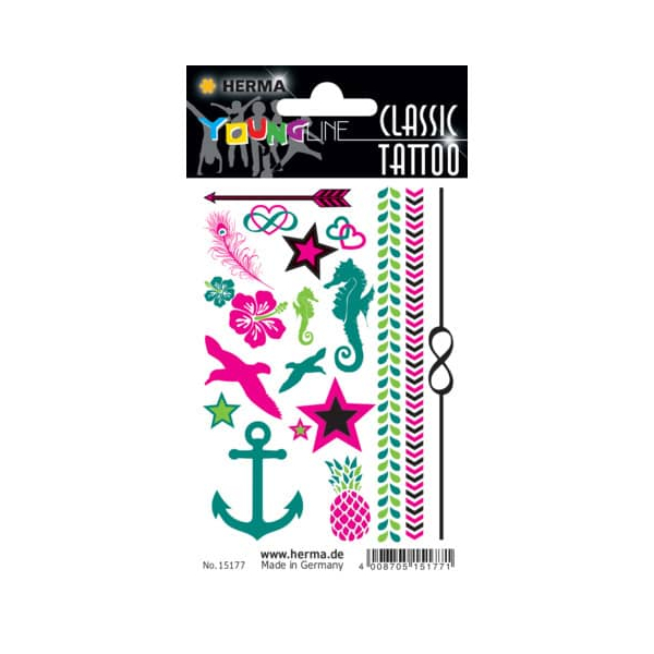 10 Stück Herma Tattoo Colour Summer Feeling 4008705151771 Herma 19 Stück