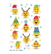 15234 Sticker MAGIC Weihnachtsemojis - Folie