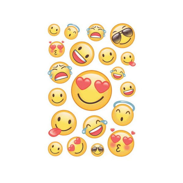10 x HERMA Schmucketikett Magic Happy Smile Transpuffy 1 Blatt