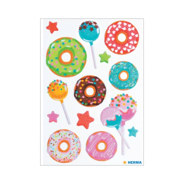 10 Stück Herma Schmucketikett Sweeties m.Glitter 4008705155175 Herma 14 Stück